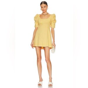 Free People Cheyenne Denim Mini in Sand Dune